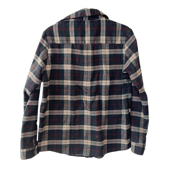 Lovers + Friends Button Up Shirt Plaid Flannel Studded Pockets Grunge Y2K XS - Picture 2 of 5